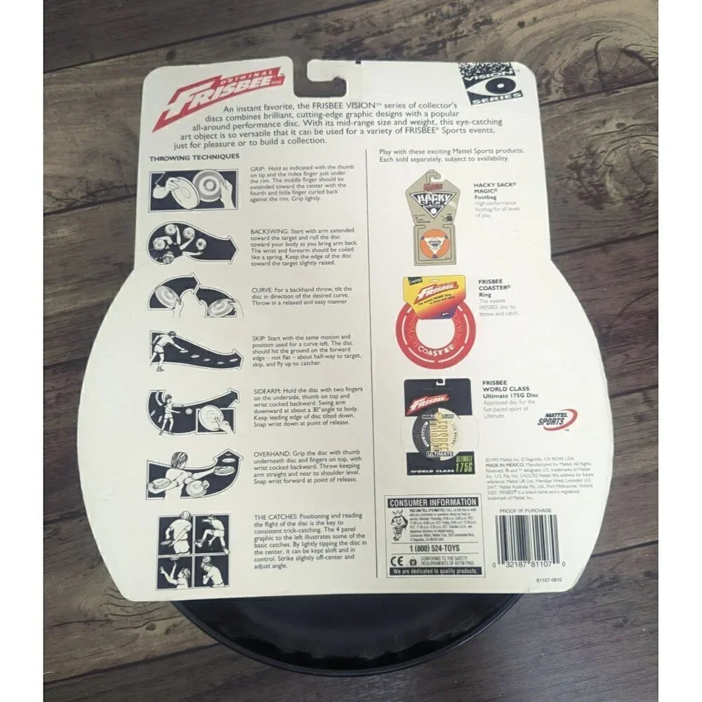 Hot Wheels Frisbee Disc 1995 by WHAM-O Mattel Vision Series Vintage NEW